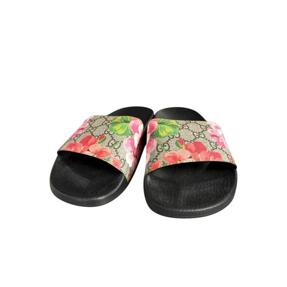 Gucci Monogram Floral Slides - Picture 1 of 8
